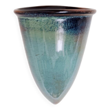 Jardinière murale vintage en céramique émaillée, signée