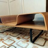 Curved wooden coffee table