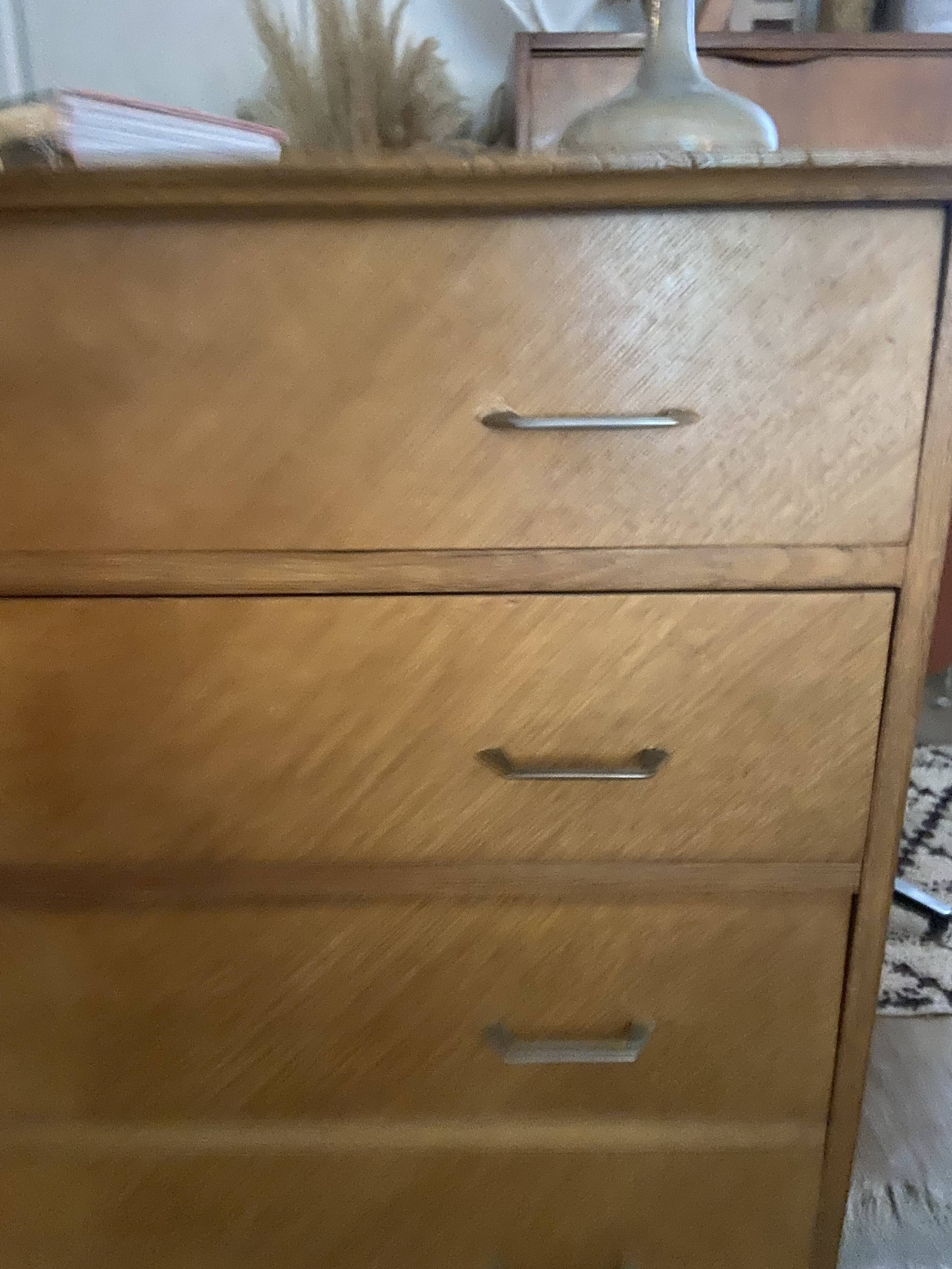 1950s oak chest of drawers