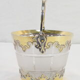 Ice bucket glacons in solid silver vermeil london 1864 victorian era
