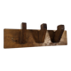 Patère triple vintage esprit art déco en bois massif