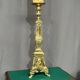 Large solid bronze floor candle holder.
