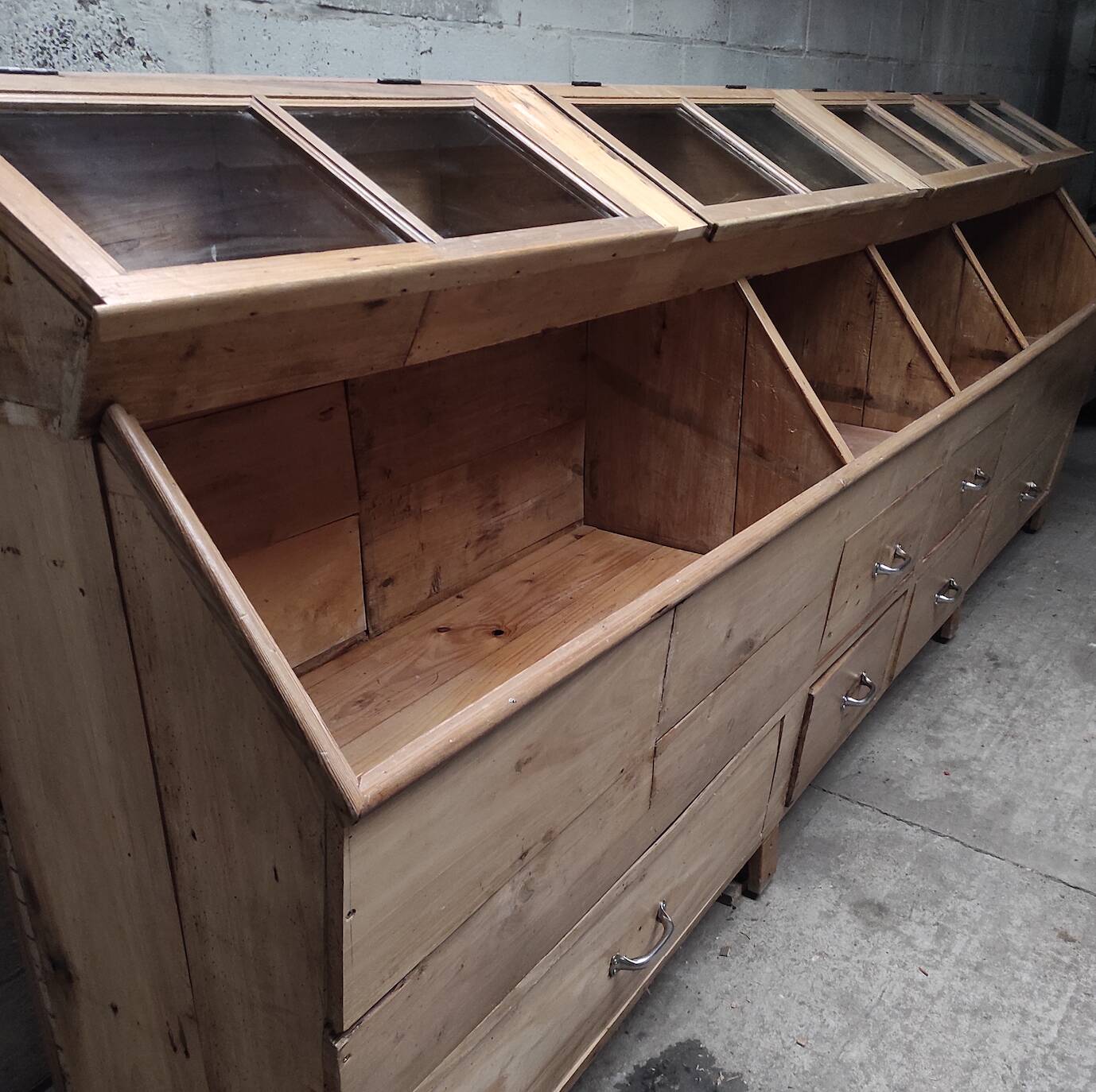 Meuble d'épicerie ancien | Meuble de rangement vintage | Caractère et fonctionnalité