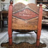Alsatian polychrome furniture cradle from Brumath 19th century 1837