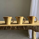 Set of 3 small jugs or milk pots in stoneware H8 D8.5