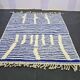 Custom-made Moroccan natural wool rug in pure wool, 2/3 m.