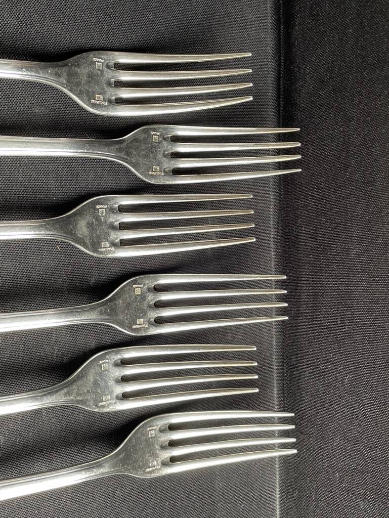 6 Christofle America forks numbered George V