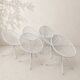 Fauteuil vintage en treillis d'acier laqué blanc – design moderniste