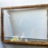Cadre Art Nouveau Antique en bois doré mesures 26,5 cm x 20 cm Verre convexe
