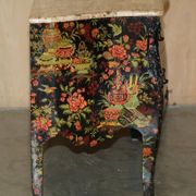 Antique Chinoiserie Commode Hand-Painted with Marble Top