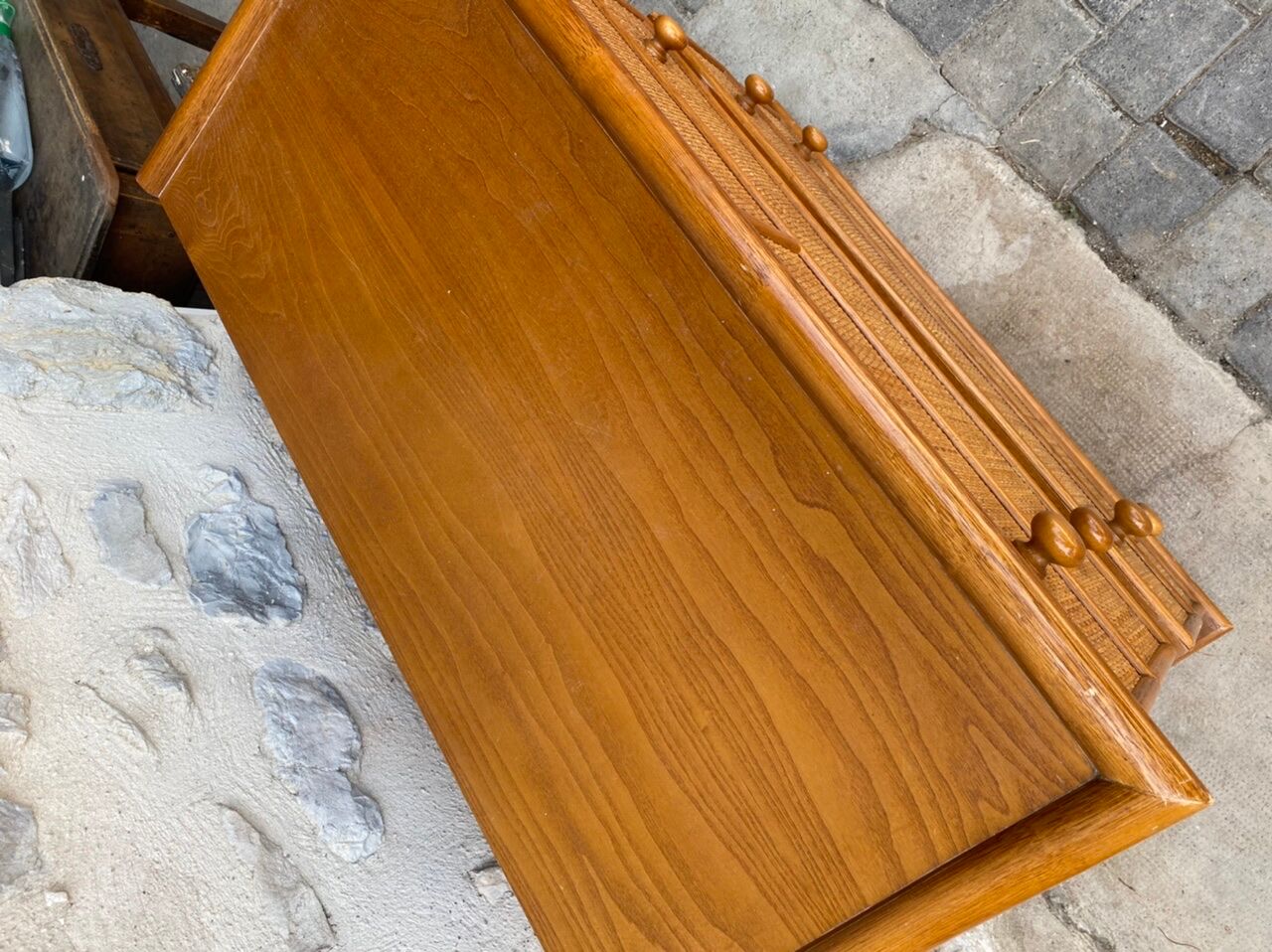 Rattan chest of drawers