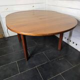 Vintage 60s extendable round teak table