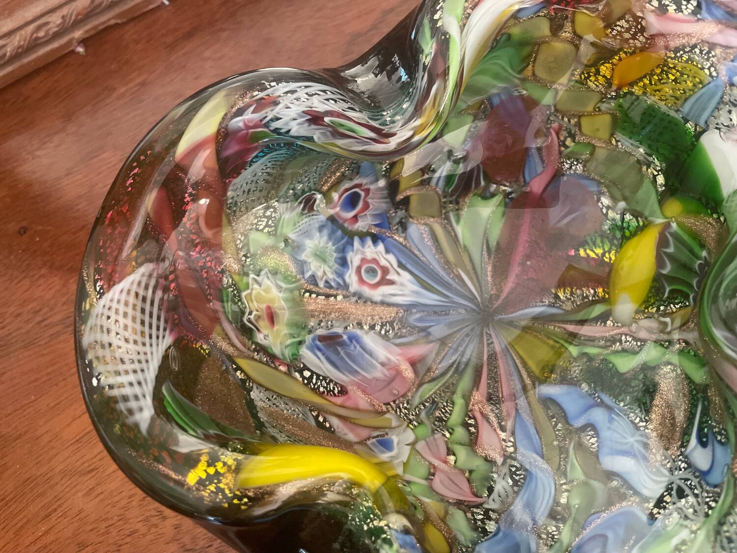 Murano “tutti frutti” AVEM pocket ashtray circa 1950