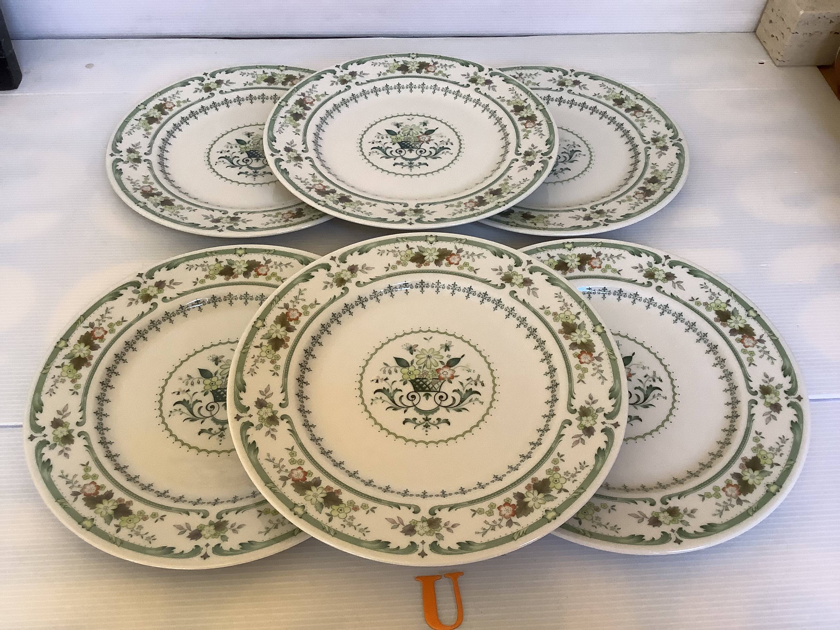 Six Royal Doulton Provençal dinner plates