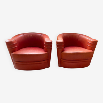 Pair of art deco armchairs