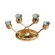 Four-light, gold-plated table candlestick, Germany, 1940s.