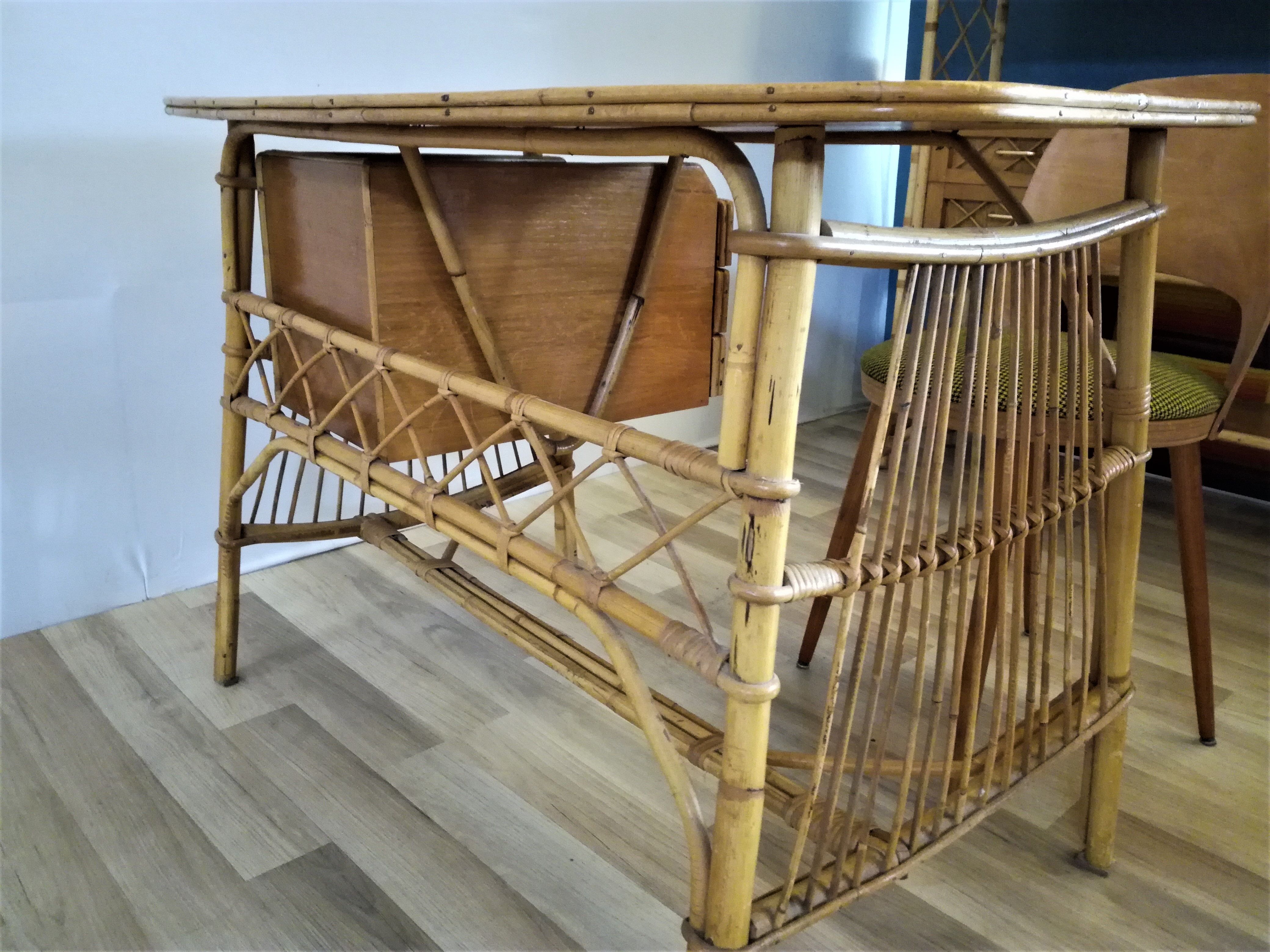 Rattan desk