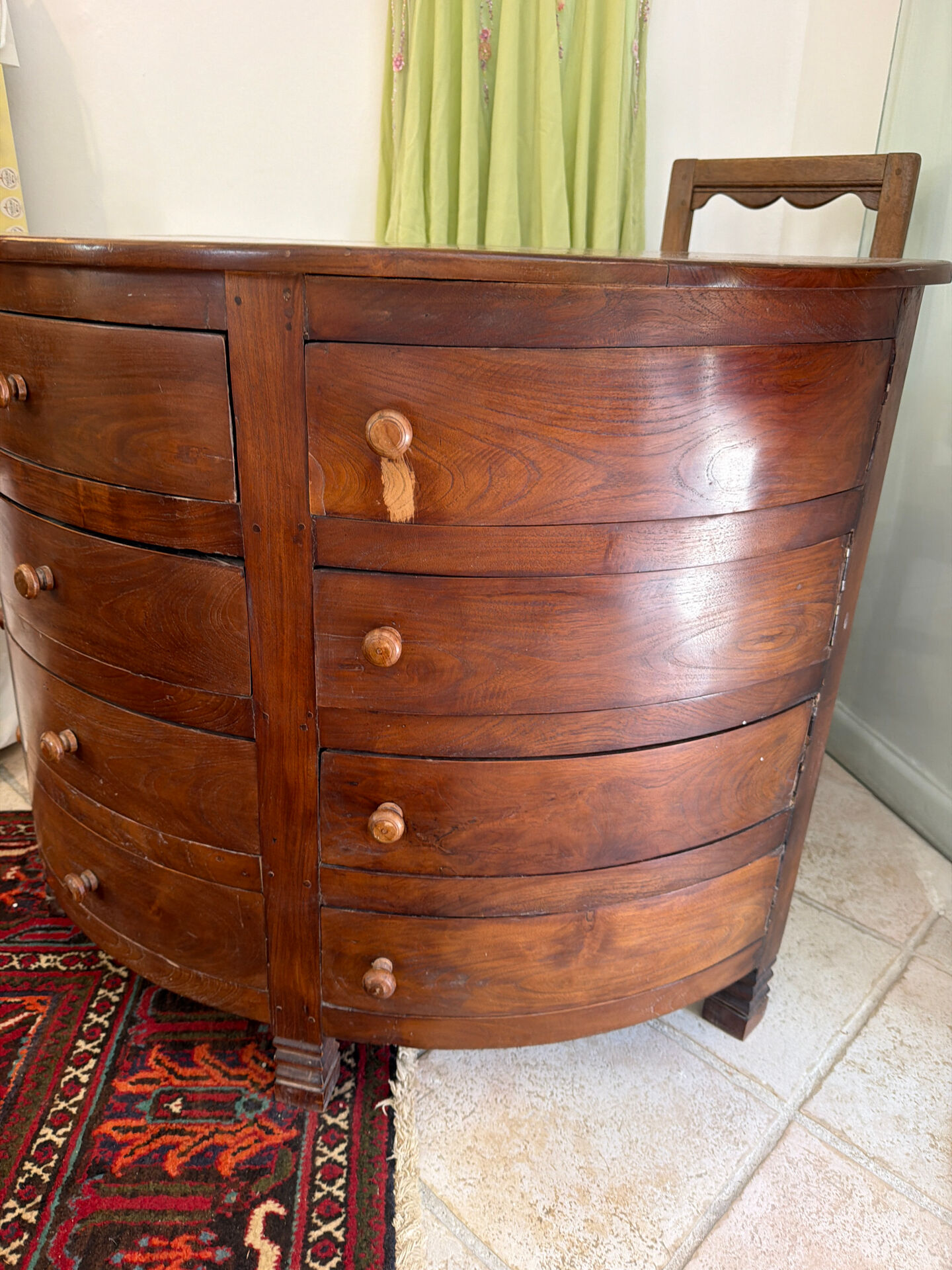 Art Deco work cabinet with 12 drawers in solid wood