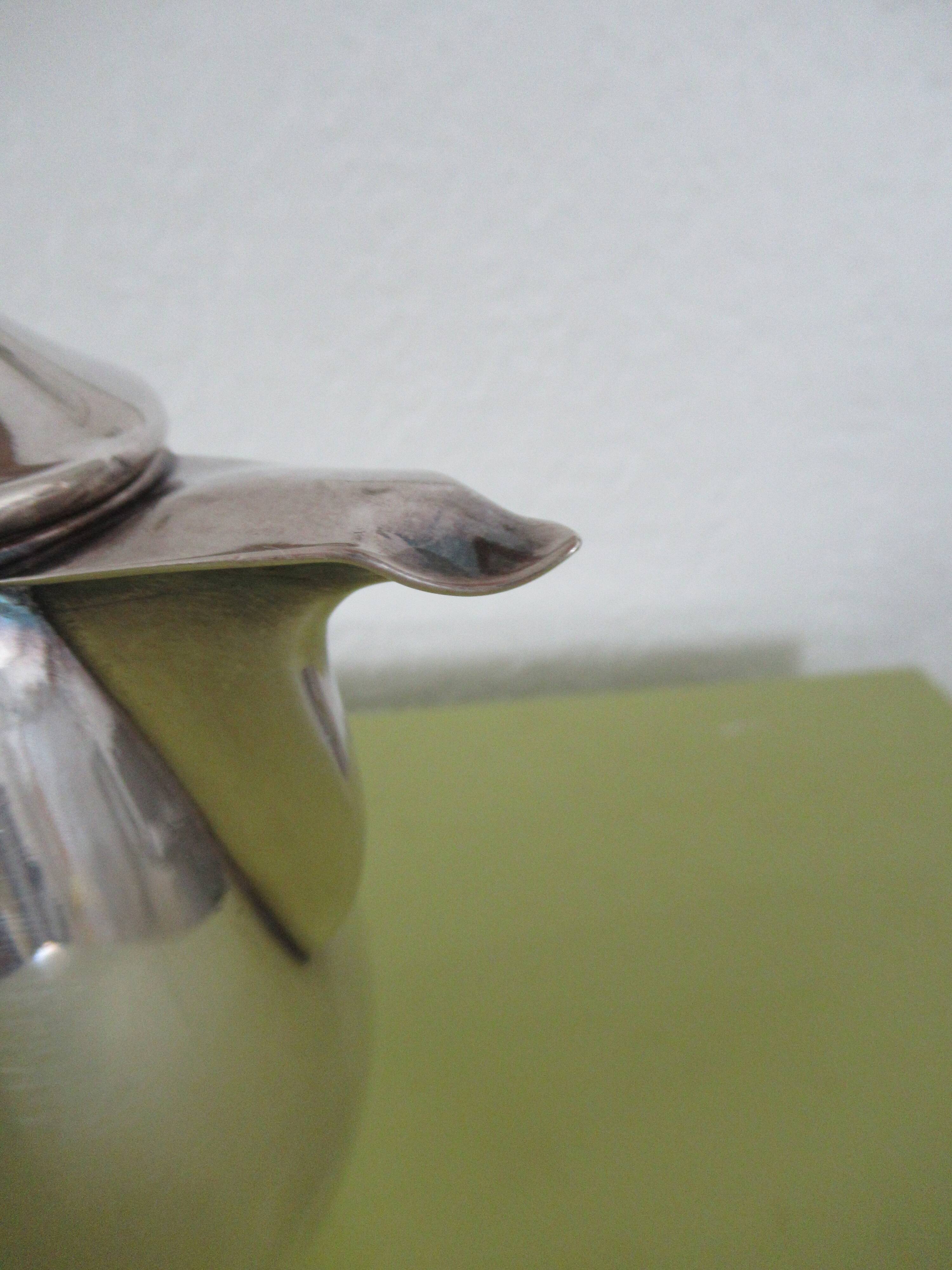 Antique Art Deco silver-plated milk jug - handle to be restored