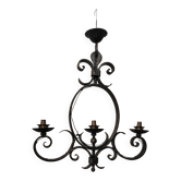 Lustre fer forgé médiéval vintage gothique