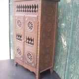 Breton vintage doll cabinet