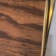 Porte magazine vintage impression bois et laiton