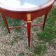 Antique Louis XVI style bouillotte table with marble top