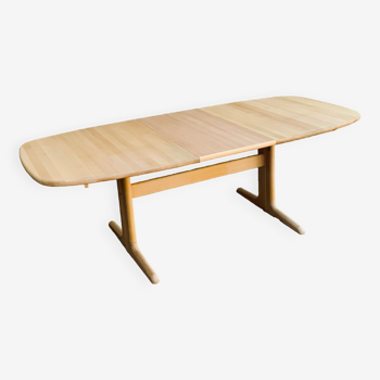 Scandinavian Design Extension Table 1960/70 In Solid Beech