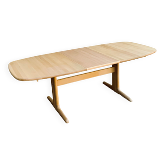 Scandinavian Design Extension Table 1960/70 In Solid Beech