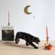 Art Deco ceramic black panther, 60cm sculpture