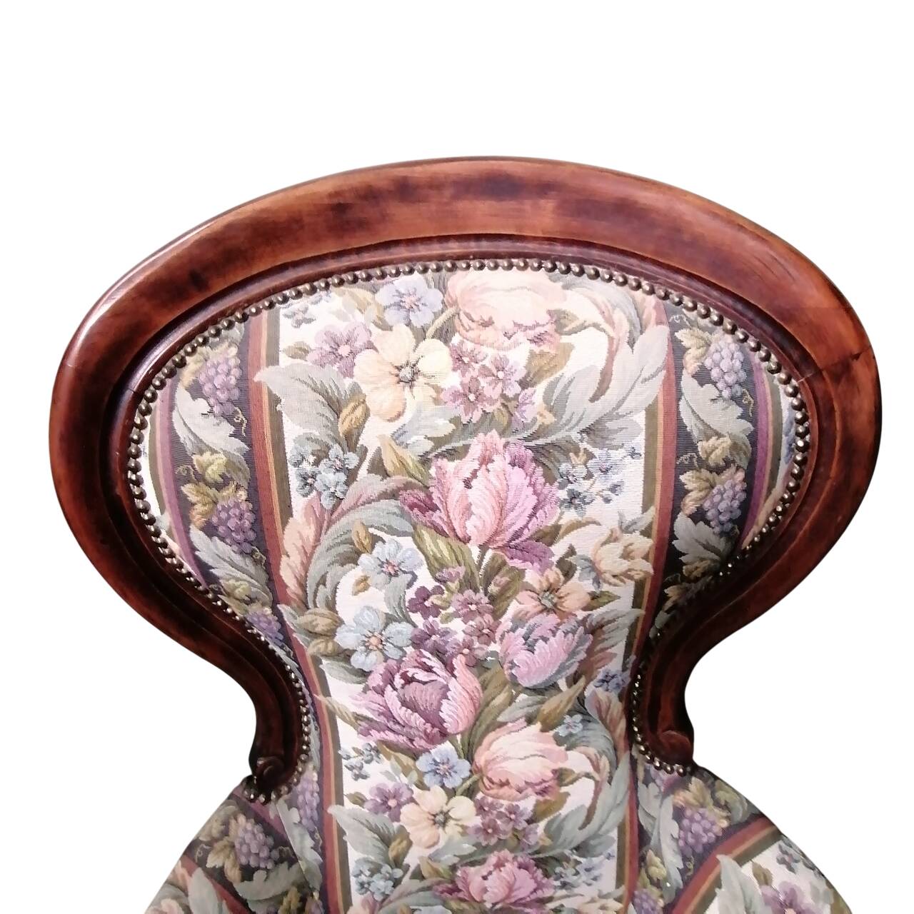 Coppia di poltrone vintage in tessuto floreale anni '50