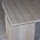 Travertine coffee table "Eye" or "drop" by Roche Bobois, 1980