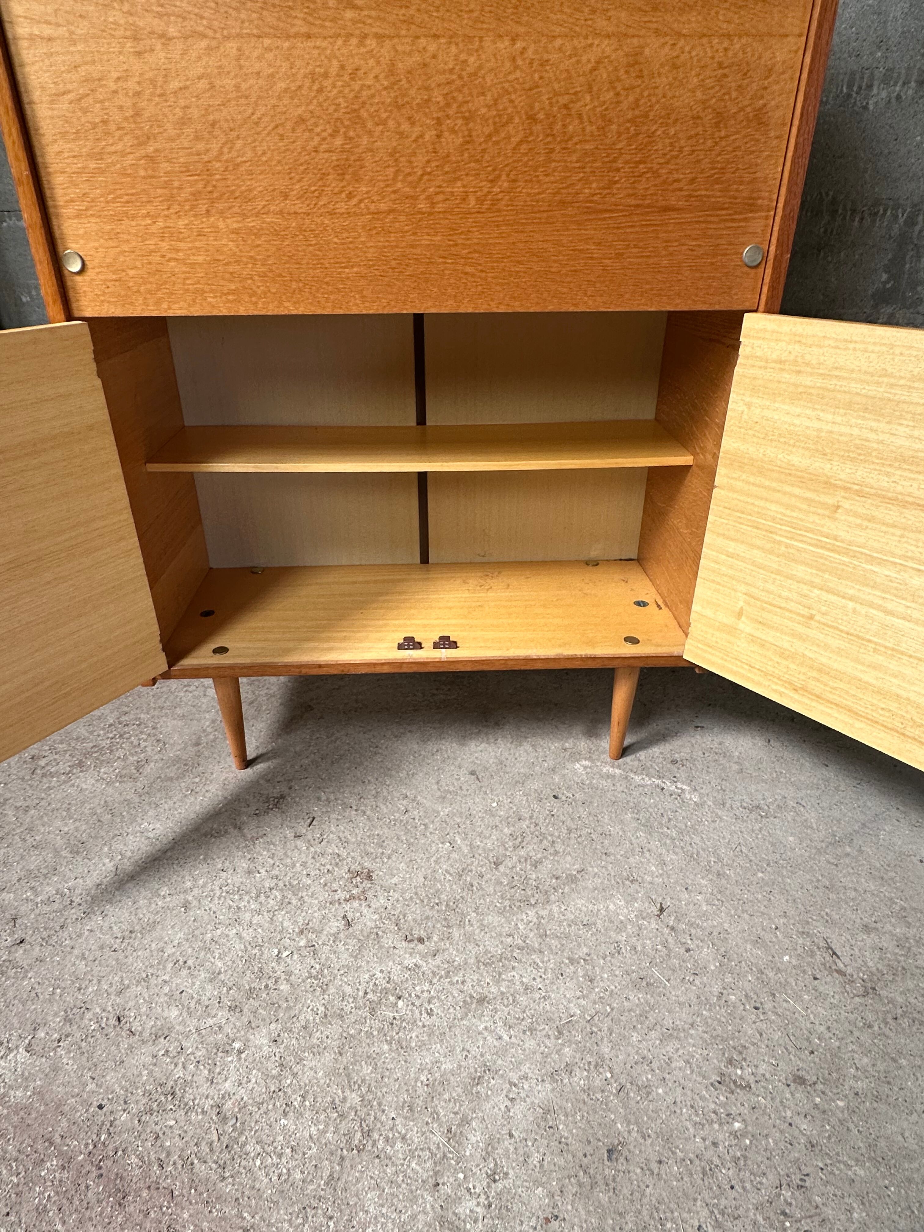 Secrétaire vintage bois blond