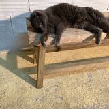 Antique bench in raw wood