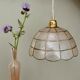 Vintage lampshade in mother-of-pearl and brass