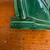 Antique Art Deco Doe Figurine ST CLÉMENT Ceramic Lemanceau Vintage