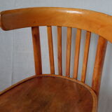 1930 curved wooden bistro chair