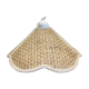 Suspension fleur en rotin vintage beige