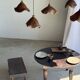 Small suspension in organic teak hat D30 H20