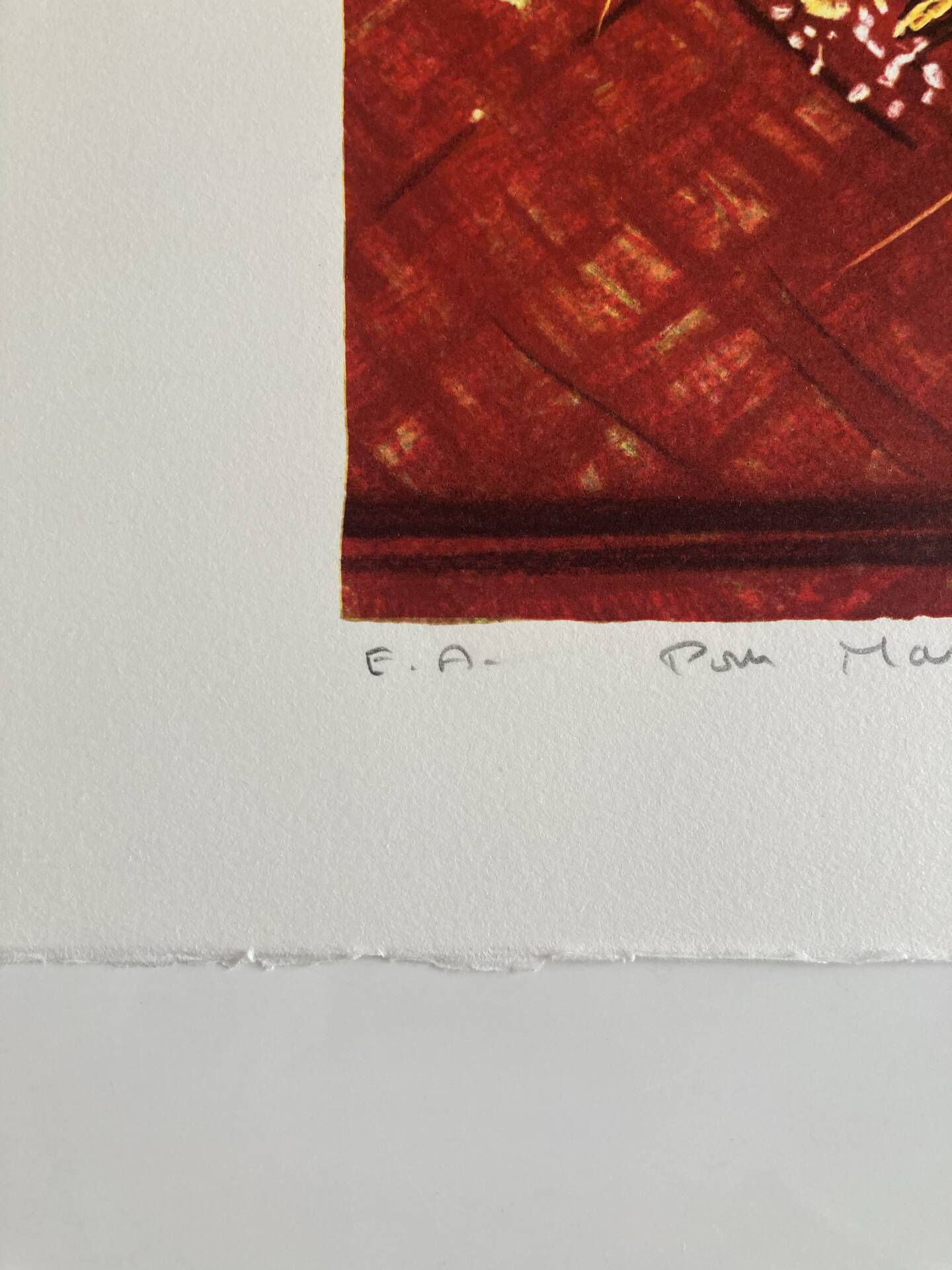 Lithographie (EA) signée Michel Henry - Bouquet Rouge 2005