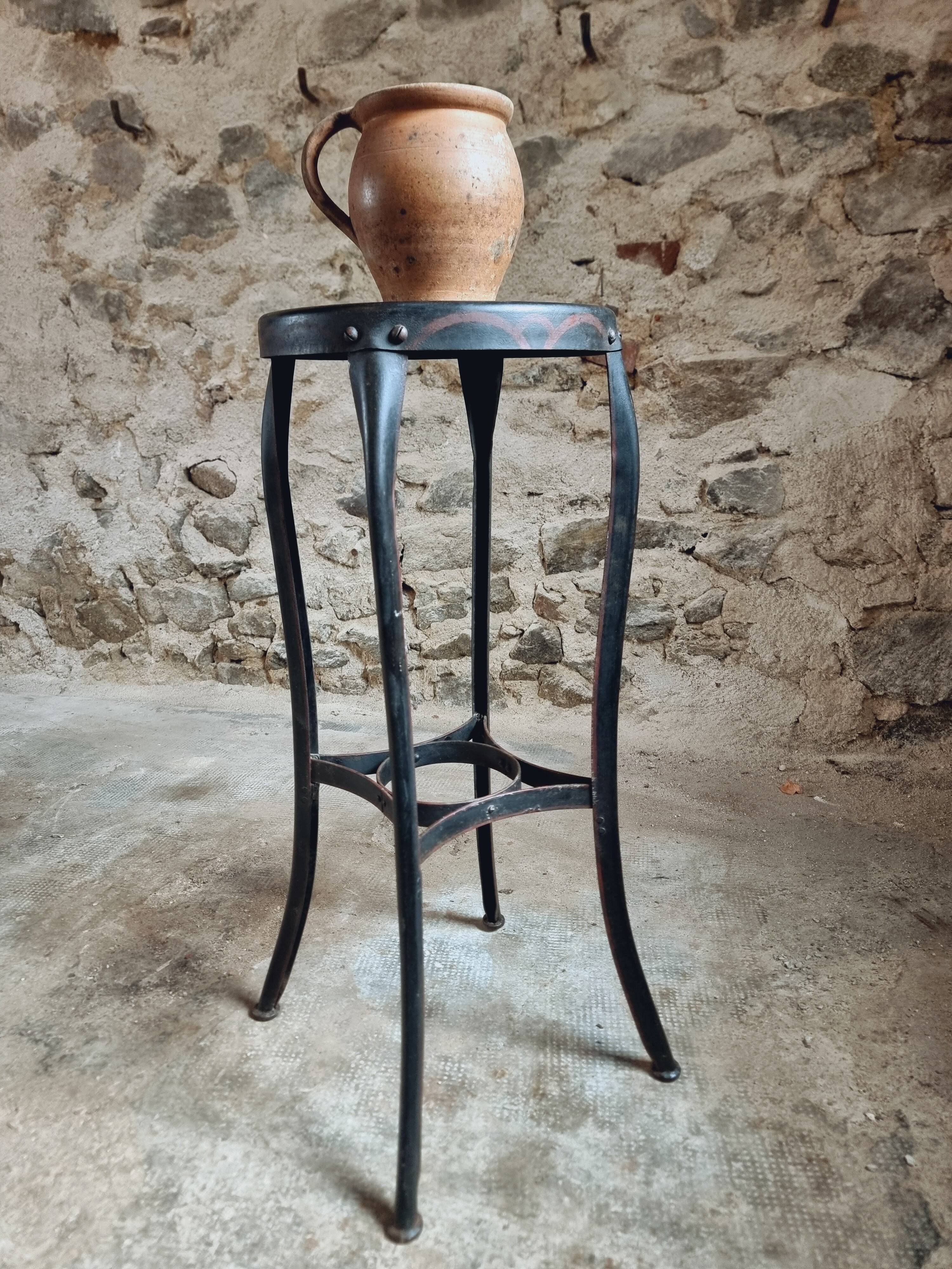 Antique Industrial Stool – Toledo Art Steel Co., 1930s, Bar Stool