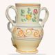 Vase with two twisted handles, Ceramiche Nicola Fasano, Grottaglie