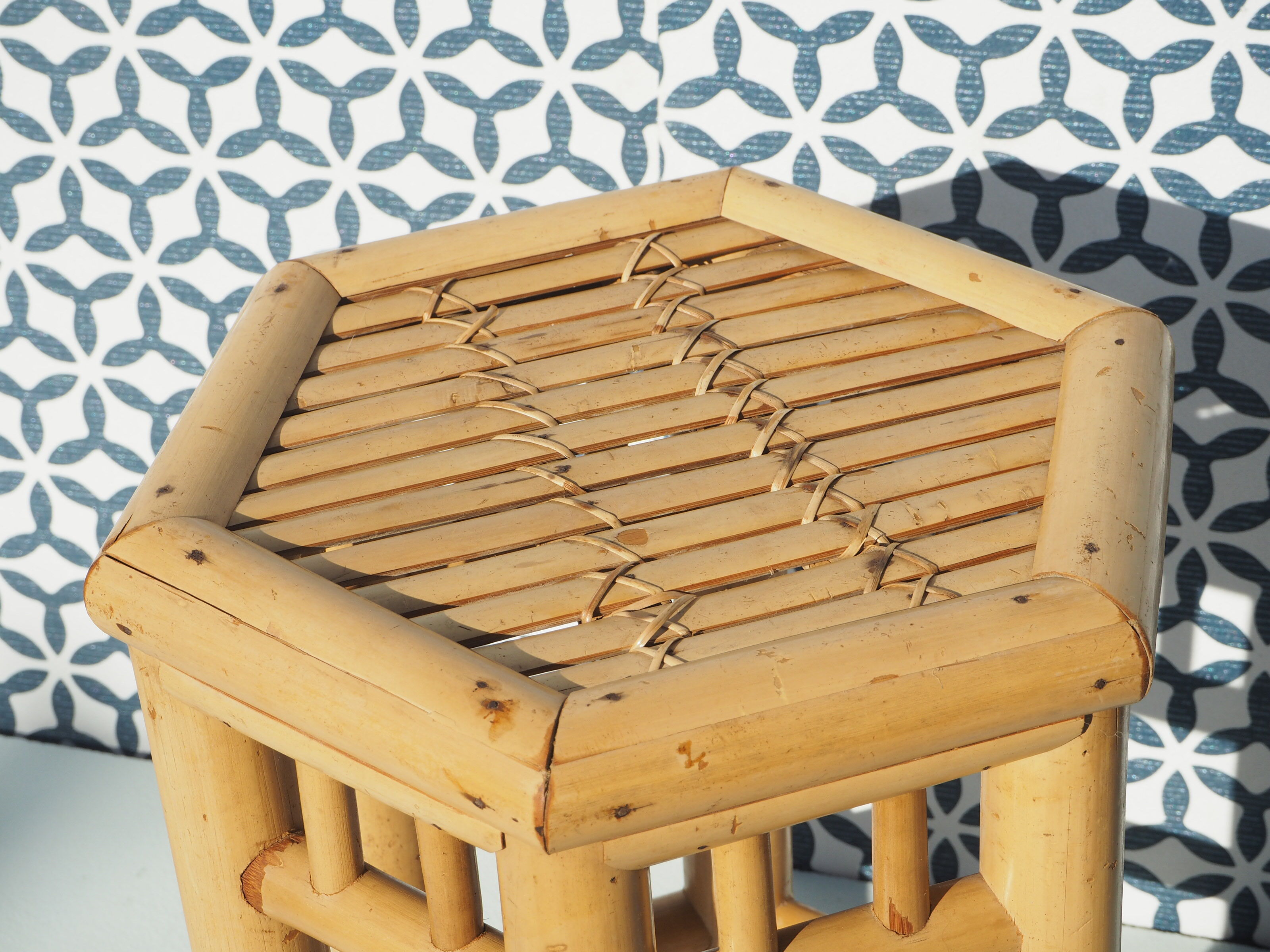 Rattan plant holder