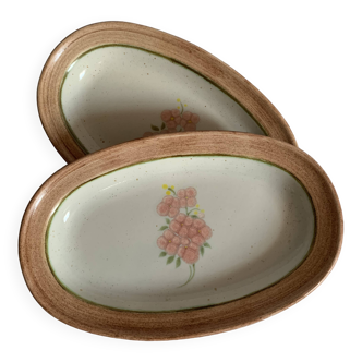 pair of Sarrguemines dishes