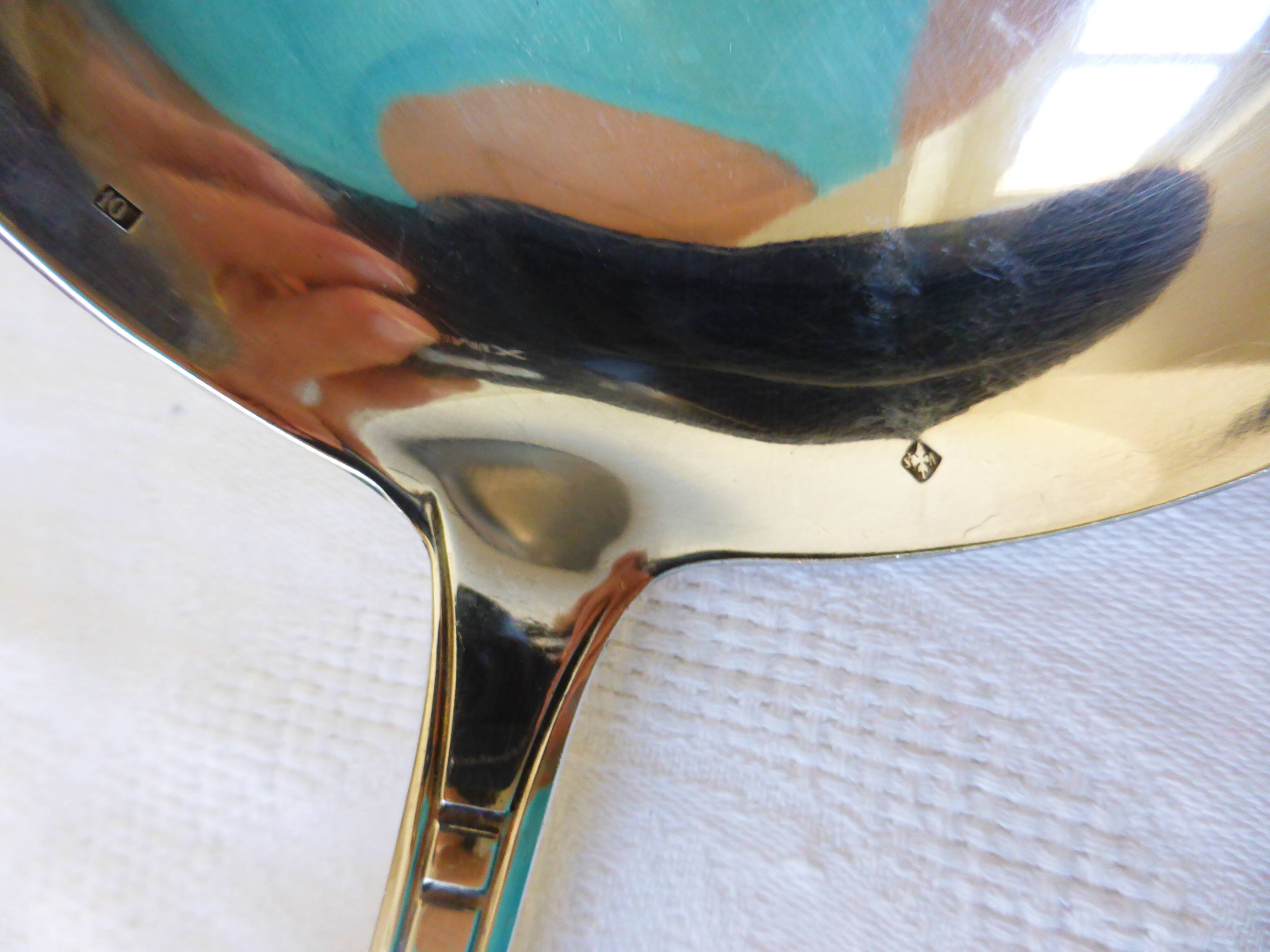 Shabby vintage silver-plated ladle.