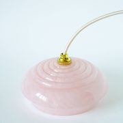 Suspension en verre de Clichy, Rose Bonbon, Art Déco, 1930