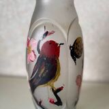 Antique frosted glass vase