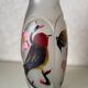 Antique frosted glass vase