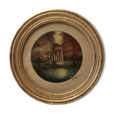 Miniature Medallion Pastel Art Temple of Love Petit Trianon Versailles