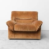 Doimo Salotti 1970s vintage convertible armchair bed in fabric